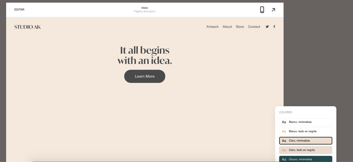 Herramientas para hacer una landing page efectiva: Squarespace